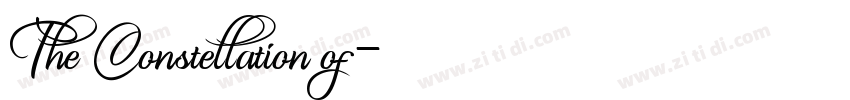 The Constellation of字体转换